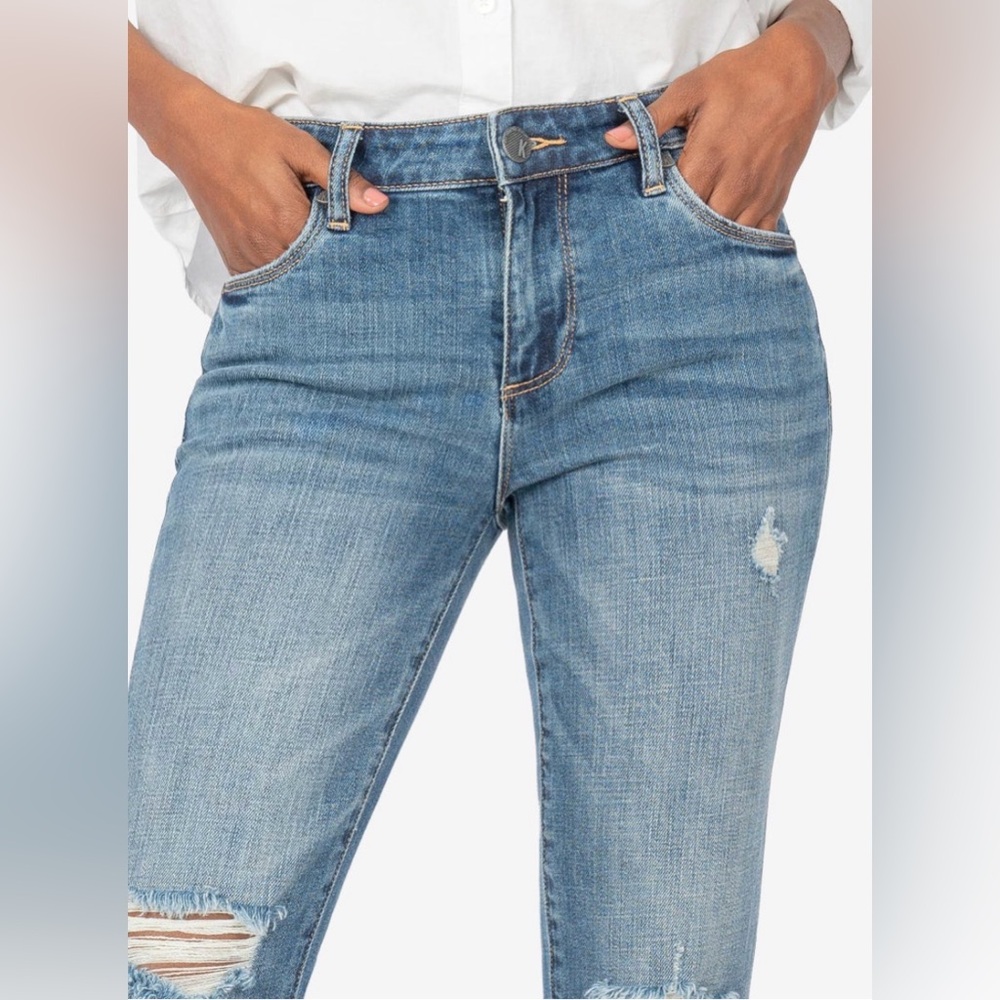 Kut from the Kloth - Reese Ankle Straight Leg Crop Denim Jean - Picture 4 of 8